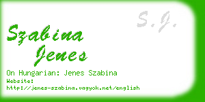 szabina jenes business card